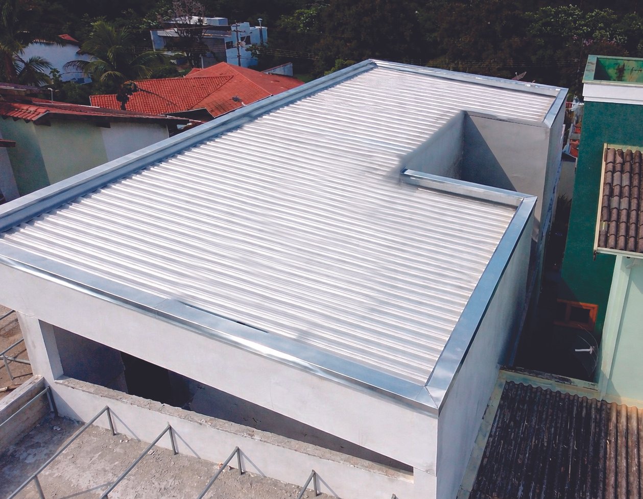Telhado galvanizado finalizado