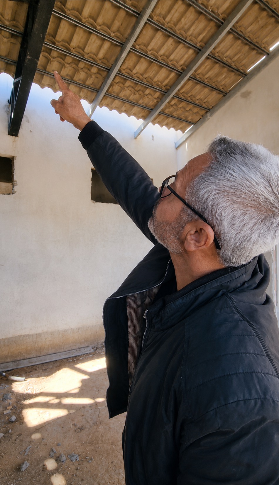 Paulo H. Farias no canteiro de obras